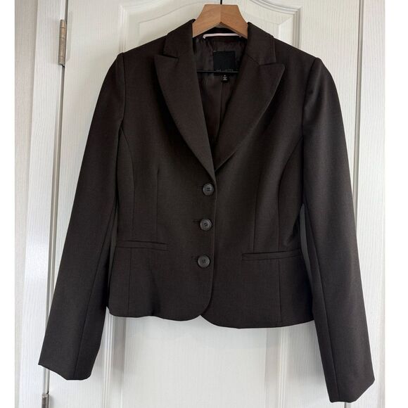 The Limited Women's Dark Brown Blazer Suit Jacket Polyester Rayon Stretch Size 4 - Picture 1 of 12